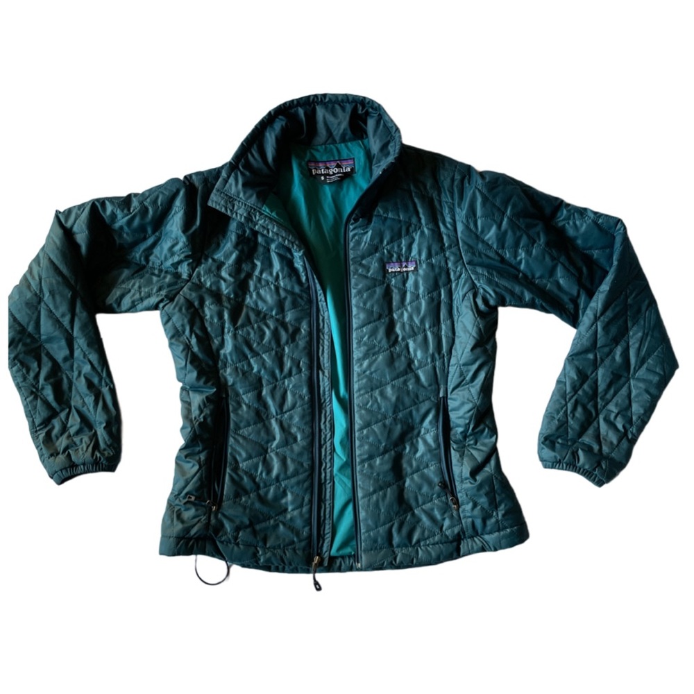 Patagonia Quilted Women’s Small Zip Teal Jacket